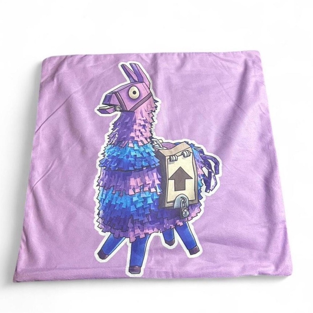 Purple Llama Graphic Pillow Cover 18x18